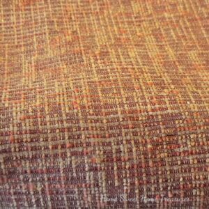 1 yard fabric tweed red orange yellow khaki