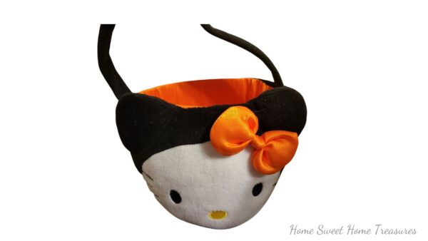 basket hello kitty black white orange